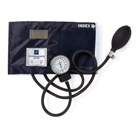 Medline Medline MDS9380 Handheld Aneroid Sphygmomanometer, Adult Cuff, Blue MDS9380